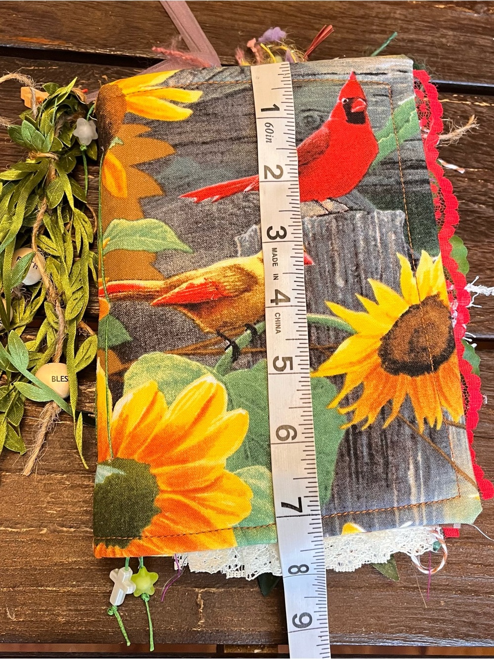 Bird Cardinal Junk Journal Faith Christian Floral Softcover 3 Signatures - Picture 4 of 16